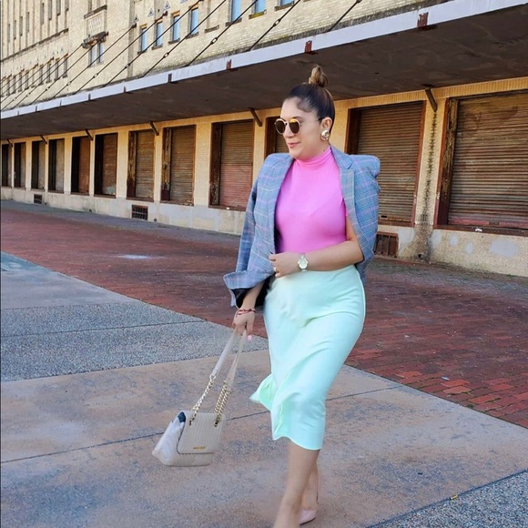 Wild Fable Mint Lime Green Midi Slip Skirt - Picture 9 of 13